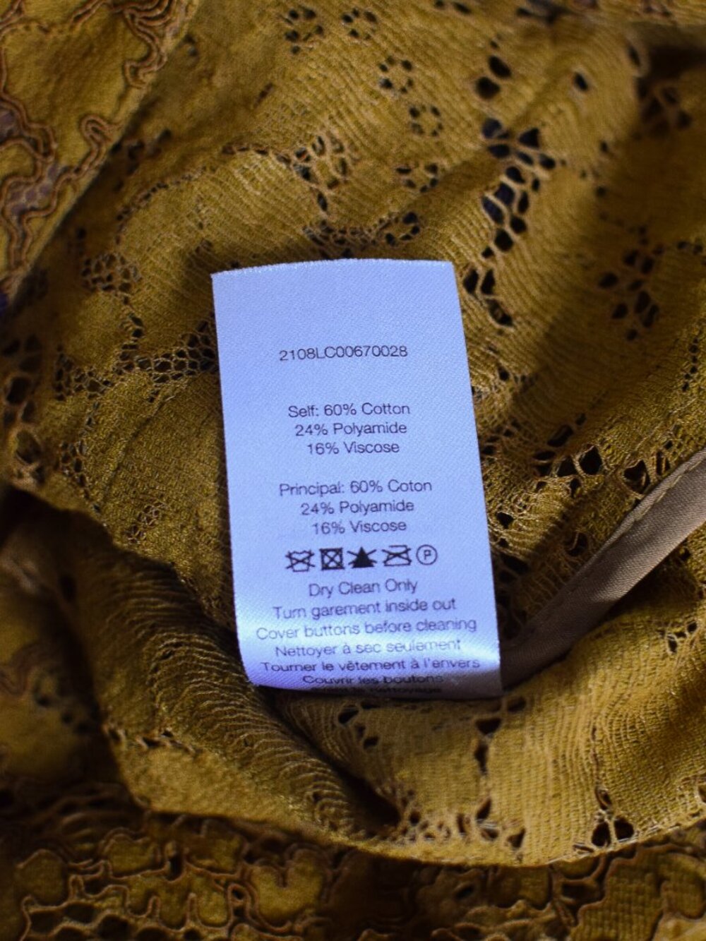 Veronica Beard Coppola Floral Lace Jacket Blazer Mustard Pockets Size 8 - Picture 13 of 13